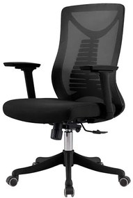 Cadeira Vancouver Diretor Tela Preta Base Nylon e Rodízio - 76673 Sun House