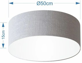 Plafon Para Sala Cilíndrico SL-3014 Cúpula Cor Rústico Cinza
