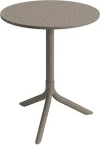 Mesa Redonda Livy Aurah 60x74,5cm Taupe em Polipropileno Plaxmetal