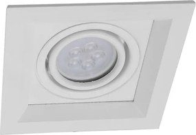 Plafon De Embutir Quadrado Aluminio Recuado Ii - BRANCO
