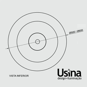 Pendente Tule Ø50X25,5Cm 1Xmr16 - Usina 25122/50 (BT - Branco Texturizado, Igual a Cor 1)
