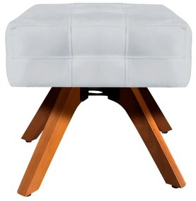 Puff Banqueta Decorativo Giratório MM30 Elisa Suede D03 - D'Rossi - Cinza