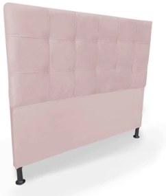 Cabeceira Cama Box Solteiro 90cm Maya Suede Rosa Bebê - Sheep Estofados - Rosa