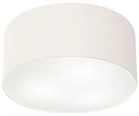 Plafon Cilíndrico Md-3058 Cúpula em Tecido 55x25cm Branco - Bivolt