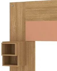 Cabeceira Extensível Solteiro Casal com 2 Mesas Lateral Japão V02 Natu