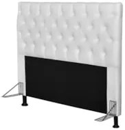 Cabeceira Cama Box Casal 140cm Cristal Sintético Branco - MV Estofados