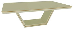 Mesa New Laville Retangular - Arizona com Detalhes Dourado Soleil  Kleiner