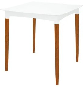 Mesa Tramontina Diana em Polipropileno Branco 70cm Pernas de Madeira