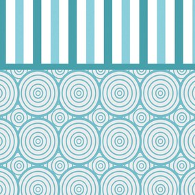 Papel de Parede listrado verde e branco com círculos