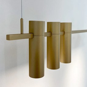 Pendente Retângular 100X5,5X20,8Cm Tubo Transpasse Assimétrico Alumíni... (CHAMPANHE)