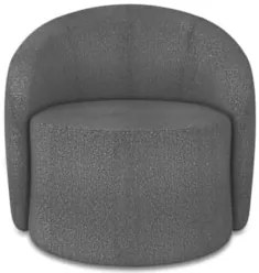 Sofá 3 Lugares 180cm Wendi e Poltrona Steve Boucle Grafite I01  - Mpoz