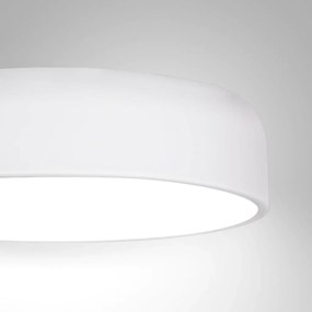 Plafon Titan Ø60X11Cm 8Xe27 Com Difusor Plano | Usina 16225/60 (BT - Branco Texturizado)