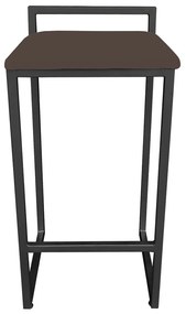 CONJUNTO 02 BANQUETAS PIETRA SUEDE MARRO
