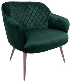 Poltrona Decorativa Kitana Pés Champagne Palito Veludo Verde G15 - Gran Belo