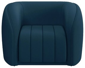 Poltrona Decorativa Sala de Estar Adam Veludo Azul Marinho G45 - Gran Belo