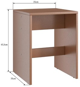 Conjunto Com 2 Banquetas Baixas Multiuso Em Mdp - Ceramic