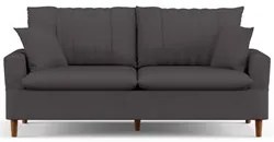 Sofá Living 2 Lugares 160cm com Almofadas Veras D05 Suede Cinza - Mpoz