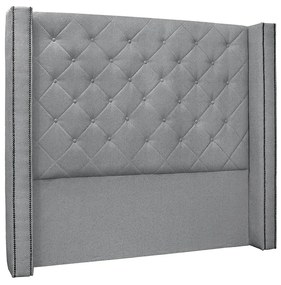 Cabeceira Cama Box King 195 cm Vicenza Linho S04 - D'Rossi - Cinza