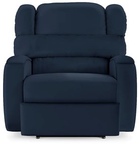 Poltrona do Papai Sala de Cinema Reclinável Kylie Elétrica Botão com Led Massagem USB PU Azul G23