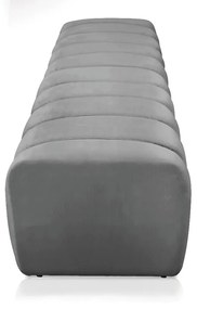 Calçadeira Olivia Queen 160 cm Veludo - D'Rossi - Cinza