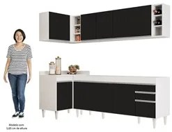 Armário de Cozinha Modulado de Canto Direito 5 Peças CP43 Balcão sem T