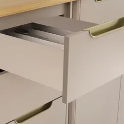 Armário Cozinha 10 Peças CP03 e Tampo Marina Cinammon/Freijó L01 - Mpo
