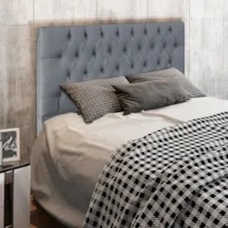 Cabeceira Cama Box Casal 140cm Diamante Linho Cinza Z51 - Mpozenato