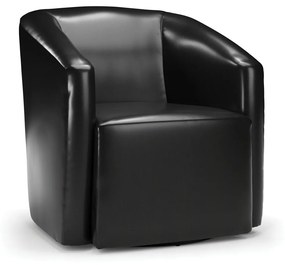 Poltrona Decorativa Base Giratória Kit 2 Stella Max Sintético PU D03 - D'Rossi - Preto
