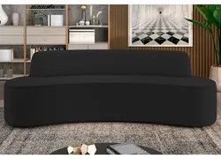Sofá 4 Lugares para Sala de Estar Living 230cm Koane D06 Veludo Preto