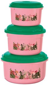 Kit Potes Redondos Tropical 3 Peças