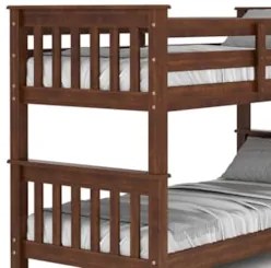 Treliche Solteiro Juvenil com Escada Móvel Joy Z40 Castanho Acetinado