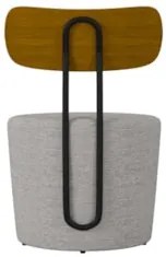 Poltrona Decorativa para Sala de Estar Redonda 53cm Le Moon Z32 Linho