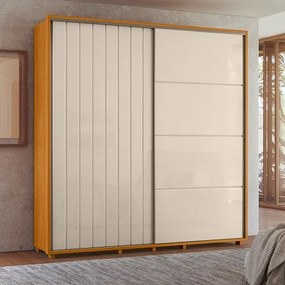 Guarda Roupa Monet Cinamomo/Off White – Madetec Móveis