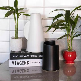 Vaso Decorativo em Cerâmica Preto 20x30 cm - D'Rossi