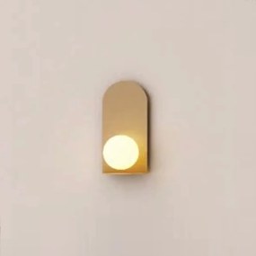 Arandela Aliança 16X33X17,5Cm 01Xg9 Globo 10Cm - Usina 90051/1 (OL-F - Verde Oliva Fosco, Branco (Fosco))