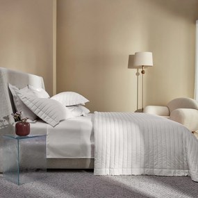 Colcha c/ 2 Porta Travesseiros Trussardi Percal 200 Fios Monteleone Branco King