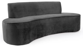 Sofá 4 Lugares Porto D07 230cm para Sala Living Veludo Cinza - D'Rossi