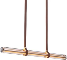 Pendente Led Vidro E Alumínio Champagne 45w 3000k Hang