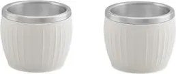 Kit 2 Xícaras para Café Tramontina em Aço Inox Branco 80 ml