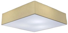 Plafon Quadrado Md-3052 Cúpula em Tecido 60x60x15cm Algodão Crú - Bivolt