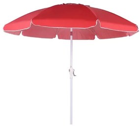 Ombrellone Arthur Vermelho - Varetas em Aluminio - Acionado com Manivela 220cm - 69225 Sun House