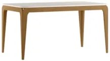 Mesa de Jantar Retangular 160cm 6 Lugares Yuma Ypê/Off N02  - Mpozenat