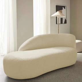 Divã Recamier Curvo Luna 140cm Lado Esquerdo Suede - ADJ Decor