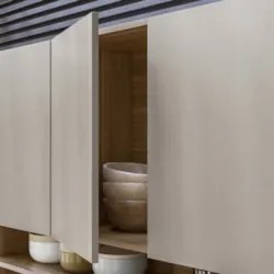 Armário de Cozinha Compacta 198cm Aurea D02 Amêndola/Nude - Mpozenato