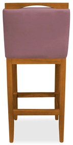 Banqueta Decorativa Elis Veludo Rose
