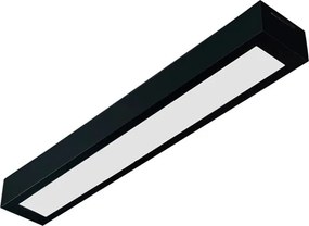 Plafon Led Sobrepor Retangular Preto 36W 6500K Londres