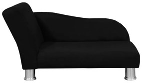Divã Cama Pet Luxo para Cães E Gatos Elegante Confortável Suede Preto