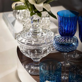 Compoteira de Cristal Lapidada Mozart Incolor