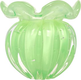 Vaso Murano Cristal - Trouxinha Torcello PP - Verde Chá  Verde Chá