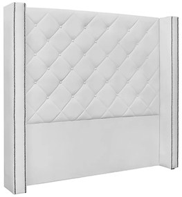 Cabeceira Decorativa Queen Size 1,84M Loewe PU Branco G63 - Gran Belo